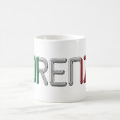 Mug Nom Lorenzo Drapeau italien Couleurs Typographie (Centre)