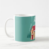 Mug Nom, Maison d'hiver à l'aquarelle 11oz (Gauche)