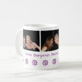 Mug Nom Maman Extraordinaire Best Mom Ever + 3 Photos (Devant gauche)