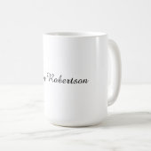 Mug Nom manuscrit élégant professionnel moderne (Devant droit)