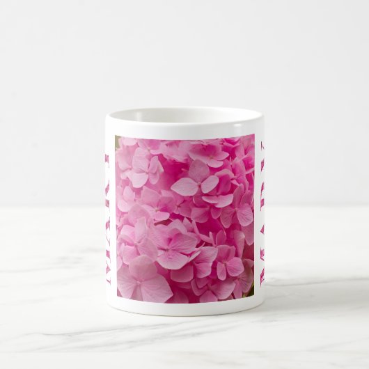 Mug Nom "Marie", Jolie Hydrangée rose florale (Centre)