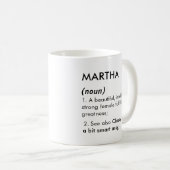 Mug Nom Martha, nom modifiable, nom personnalisé (Devant droit)