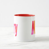 Mug Nom "Mary", Fun Colorful Pink Orange Lettres (Centre)