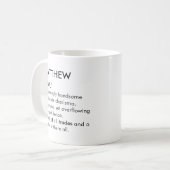 Mug Nom Matthew, nom modifiable, nom personnalisé (Devant gauche)