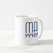 Mug Nom MBA bleu (Devant droit)