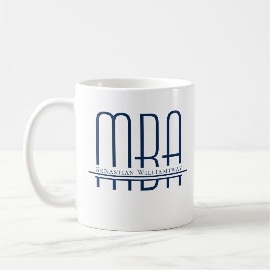 Mug Nom MBA bleu (Gauche)