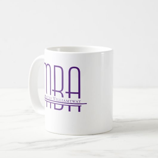 Mug Nom MBA violet (Devant gauche)