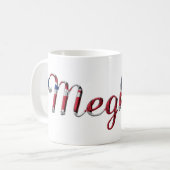 Mug Nom Meghan Union Jack Typographie Élégante (Devant gauche)