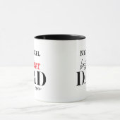 Mug Nom Meilleur Papa Chat Simple Typographie (Centre)