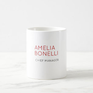 Mug Nom Minimaliste Moderne Professionnel Simple Décon