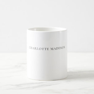 Mug Nom minimaliste tendance noir et blanc simple mode
