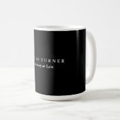 Mug Nom minimaliste tendance Professionnel Noir (Devant droit)