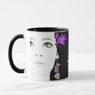 Mug Nom Miriam personnalisable joli visage floral fill