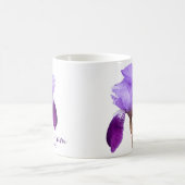 Mug Nom Miriam personnalisable jolie fleur iris violet (Centre)