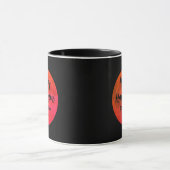 Mug Nom moderne Black Orange Pleine lune Joyeux Hallow (Centre)