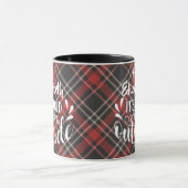 Mug Nom moderne C'est froid dehors Plaid Holiday (Centre)