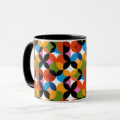 Mug Nom moderne couleur motif rétro du milieu du siècl (Devant gauche)