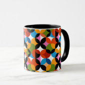 Mug Nom moderne couleur motif rétro du milieu du siècl (Devant droit)