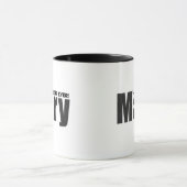 Mug Nom moderne Customisé "Mary" en Noir déchiré (Centre)