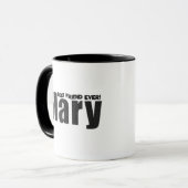 Mug Nom moderne Customisé "Mary" en Noir déchiré (Devant gauche)
