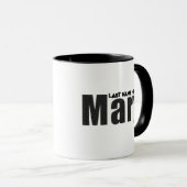 Mug Nom moderne Customisé "Mary" en Noir déchiré (Devant droit)