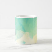 Mug Nom moderne de monogramme d'aquarelle d'or de (Centre)