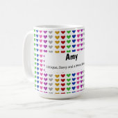 Mug Nom moderne personnalisé Signification Définition (Devant gauche)