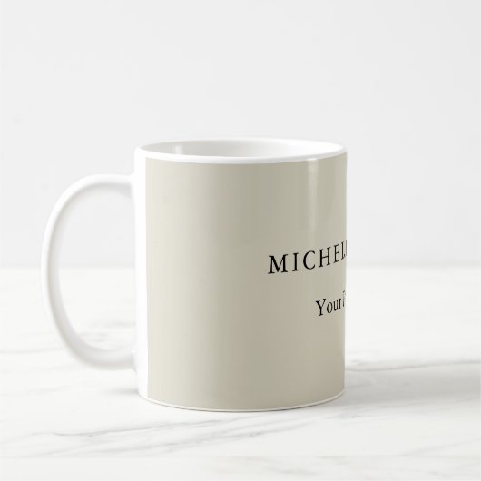 Mug Nom moderne professionnel minimaliste tendance (Gauche)