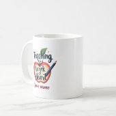Mug Nom modifiable Appréciation de l'enseignant (Devant gauche)