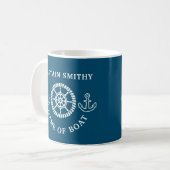 Mug Nom modifiable du capitaine/bateau nautique person (Devant gauche)
