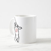 Mug Nom modifiable et numéro de maillot Baseball Anniv (Devant gauche)