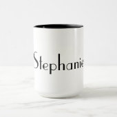 Mug Nom Monogram Modèle noir blanc Cool cadeau (Centre)