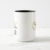 Mug Nom monogramme et signature moderne / code QR (Centre)