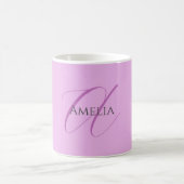 Mug Nom Monogramme Lettre initiale Orchid & Lilac (Centre)