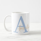 Mug Nom monogramme minimal (Gauche)