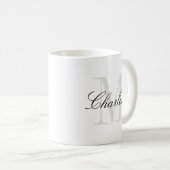 Mug Nom Monogramme Script moderne (Devant droit)