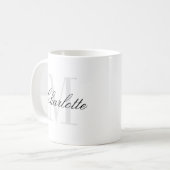 Mug Nom Monogramme Script moderne (Devant gauche)