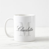Mug Nom Monogramme Script moderne (Gauche)
