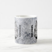 Mug Nom monographique en marbre blanc gris Tigre de Si (Centre)