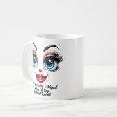 Mug Nom Motivation Abigail, Yeux Fabuleux Visage Drôle (Devant gauche)