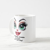 Mug Nom Motivation Jasmine, Yeux Fabuleux Visage Drôle (Devant gauche)