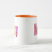 Mug Nom "Nancy", Vivid Colorful Rose Orange Lettres (Centre)