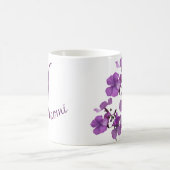Mug Nom Naomi personnalisable joli mauve floral fun (Centre)