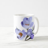 Mug Nom Naomi personnalisable joli mauve girly floral (Devant droit)
