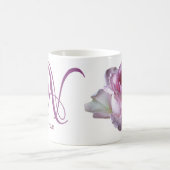Mug Nom Natalie personnalisable joli rose fleurs (Centre)