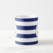 Mug Nom nautique bleu de monogramme d'Ancre de la (Centre)