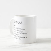 Mug Nom Nicholas, Nom modifiable, Nom personnalisé (Devant gauche)