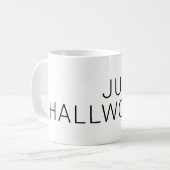 Mug Nom noir moderne sur fond blanc (Devant gauche)