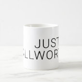 Mug Nom noir moderne sur fond blanc (Centre)