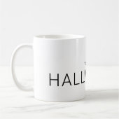 Mug Nom noir moderne sur fond blanc (Gauche)